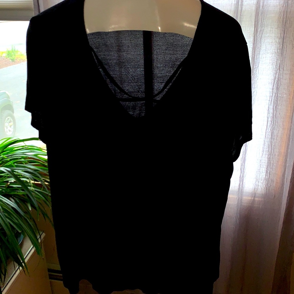 Ava & Viv Cross Front Long Tee